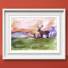 Trio Of Friends Contemporary Expressionist Original Acrylic Painting 9×12 Paper