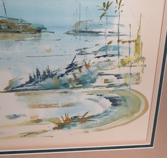 ALFRED BIRDSEY ORIGINAL WATERCOLOR BERMUDA INLET SCENE SEASCAPE PAINTING #4