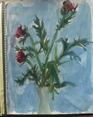 Mid century Album Floral Vibrant Still Life Bouquets Austrian
