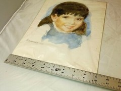H D BECKER AMERICAN ARTIST 1914-1995 ORIGINAL SWEET BOY PORTRAIT PAINTING SIGNED