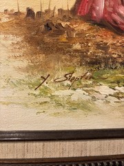 Vintage Original Oil Painting On Canvas Signed Y. Stephan Framed Artwork