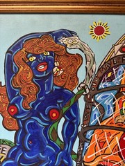 WILLIAM BRUN PAINTING WOMAN MODEL CUBISM MODERNISM VINTAGE LISTED FAMOUS 1980’S