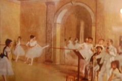 FRAMED MATTED EDGAR DEGAS COLOR ART PRINT „THE DANCE FOYER AT THE OPERA (1872)“