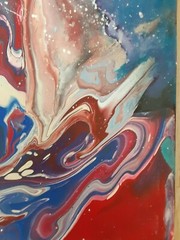 Abstract Wall Art Canvas Home Living Decor Gift Patriot ( pour art ) Original