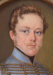 Wenzel Kraus (1791-1849) „Austrian Hussar“ fine miniature, 1835/45 (m)