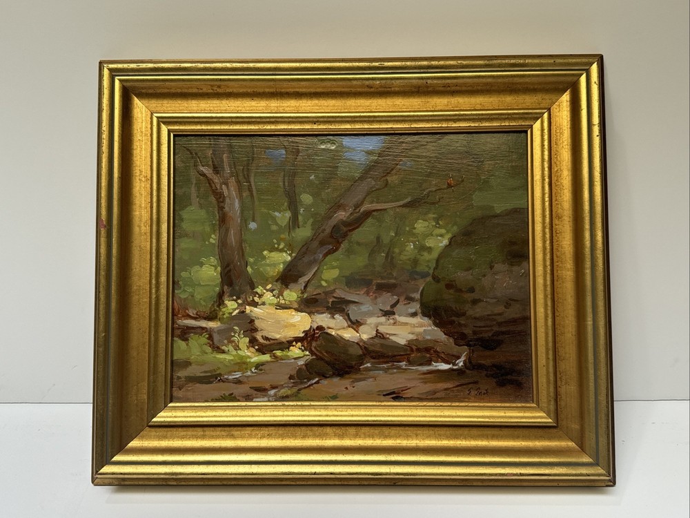 Thomas Torak Painting Vermont Landscape Impressionist American In The Woods Oil