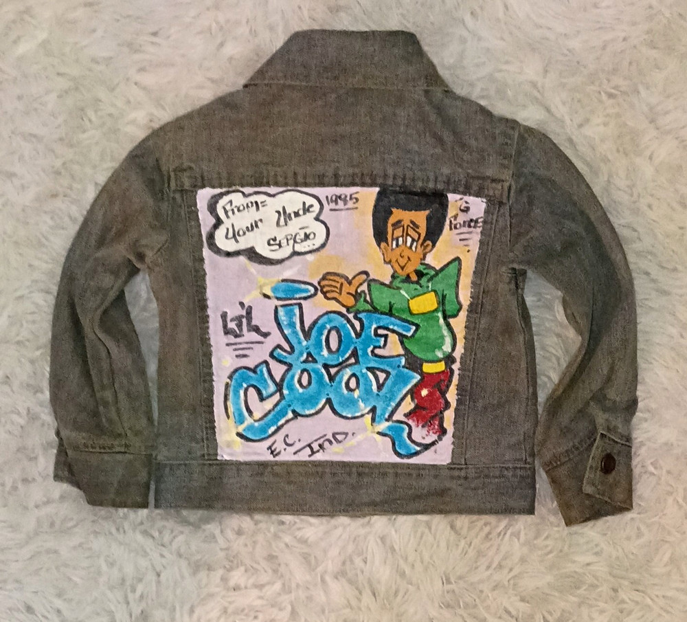 Vintage 1985 Hand-Painted Graffiti Denim Jacket – ‚Lil Joe Cool