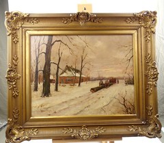 Louis Apol The Hague 1850 – 1936 Winter Landscape Oil Canvas Hague School