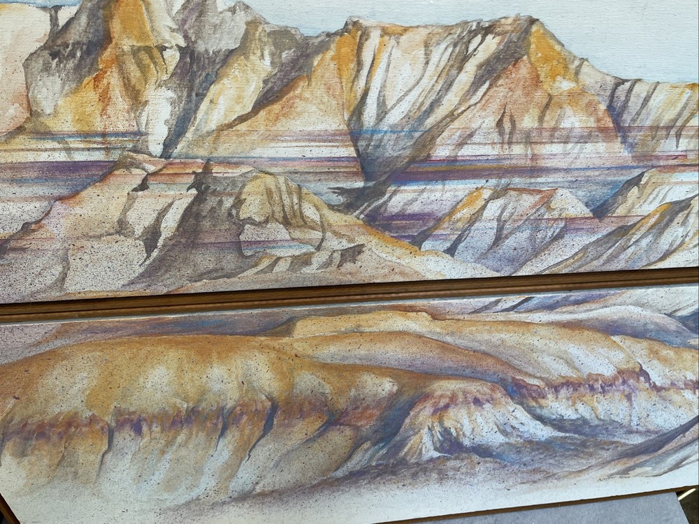Original Painting by Barbara Kieffer Rowe Black Hills Of South Dakota 39×49 1984