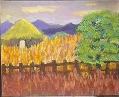 Village Edge, Acrylic Painting – 16×20 Hand Painted Artwork on Canvas