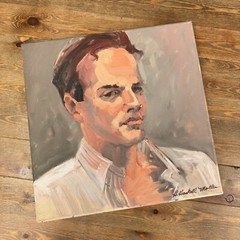 „The Serious Man“ Californian Expressionist Helen Haskell-Molles Oil Painting