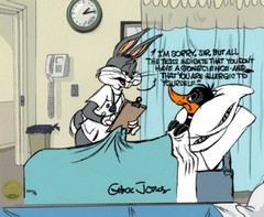 CHUCK JONES Hypo-Duck-Riac 2001 Warner Brothers Ltd Ed Cel of 200 Doctor Bugs