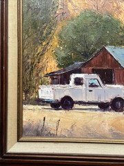 JACK BUCKLEY PAINTING LANDSCAPE OLD TRUCK CLASSIC AMERICAN IMPRESSIONISM LISTED