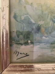 PAIR Vintage Watercolor Prints, N. Markovitch