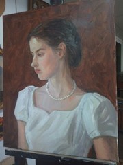 Elegant lady (original oil painting)