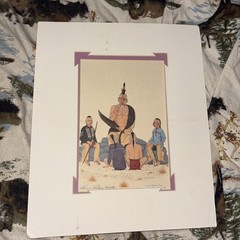 Loren Pahsetopah „Things To Be Remembered“ 1990 NATIVE AMERICAN ART 5 By 7.5