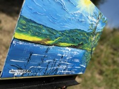 Sunlights on the Water — A Journey to Serenity Acrylic Painting