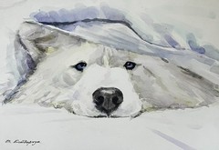 Original artwork. Watercolor painting. Dog Art. Custom pet portrait