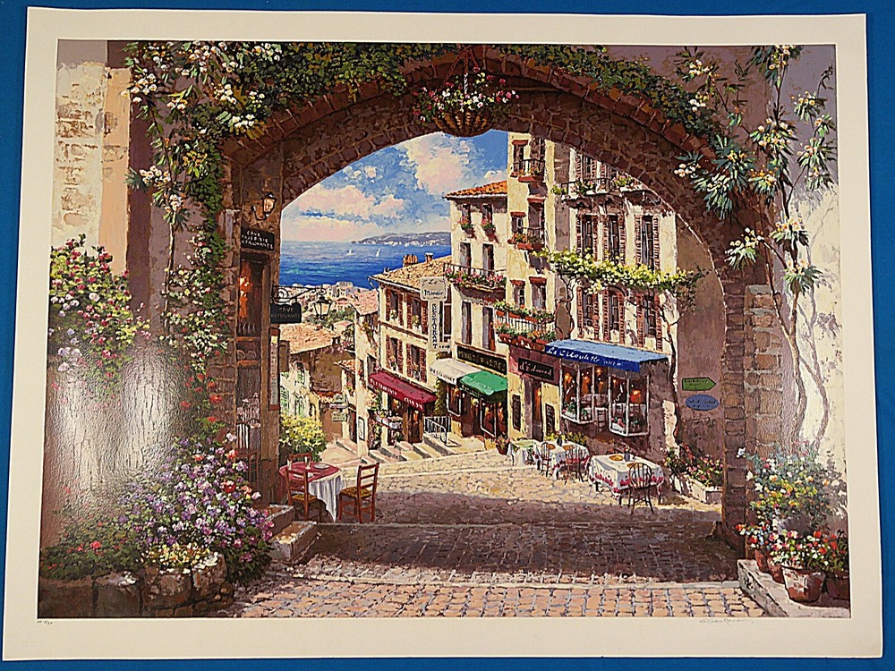 S. Sam Park „Arch de Cagnes“ Serigraph on White Coventry Paper AP & Signed