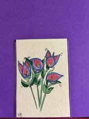 ACEO Art Card Original’ Pretty Lillies