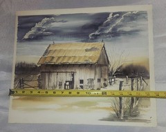 Original Water Color By Don Kergarise Barn Fulton Co Indiana Painting On Paper