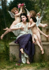 A Dream of Spring Painting by William Adolphe Bouguereau Reproduction