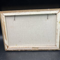 Vintage Miniature Framed Oil Painting Snowy Mountain Gold Frame 6.5 X 4.5 Signed