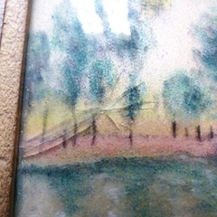 C. FAURE (1874-1956) : LARGE & SUPERB FRENCH LIMOGES ENAMEL COPPER PLAQUE signed