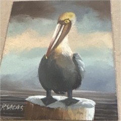 Original hand signed Oil Painting on Canvas 5 x 7 inch mounted on board