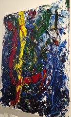 The Jamaican – 18″ x 24″ Acrylic and paper on Canvas