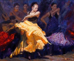 Wall art Flamenco dancer Oil Painting Art Giclee Printed on canvas L413