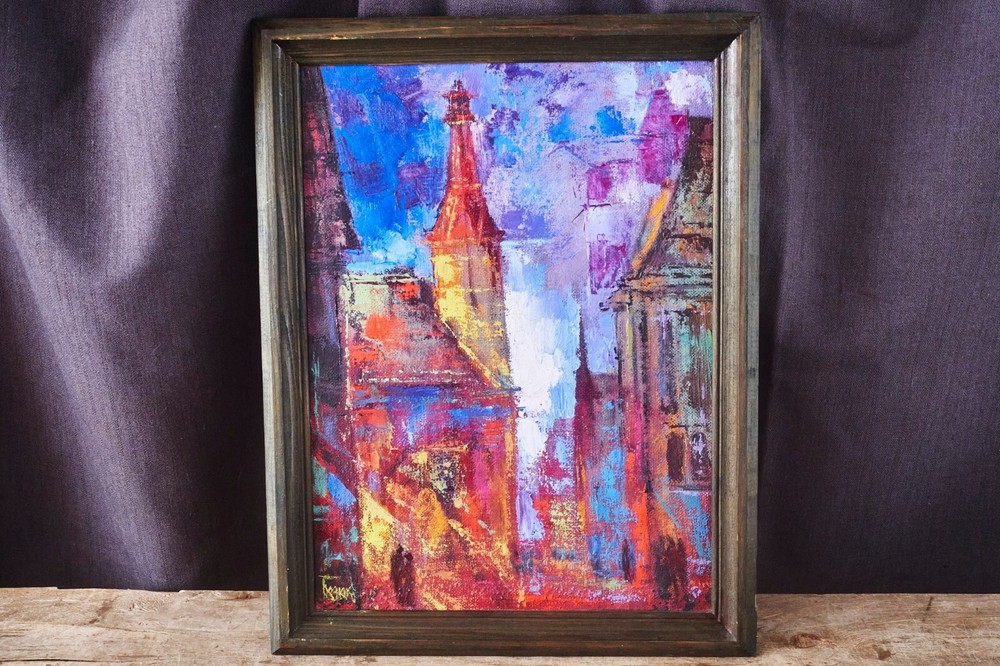 Ukrainian Art Oil painting „Lviv“ 29X39cm Impressionism Oleg Beziuk Олег Безюк