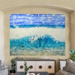 Mark Little Seascape Ocean Professional Painting 84”X62” (7 Foot) Abstract XL
