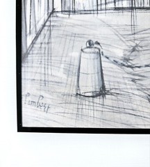 Listed French Artist, R. Lambert – MCM Paris Street Scene – 1962, Framed Litho