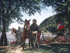 Jackson Meets Little Sorrel 1861 By John Paul Strain Signed Studio Canvas Giclée