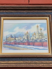 (3) RARE Kremlin/St. Basil’s Cathedral RUSSIA Watercolor ORIGINAL SIGNED Framed