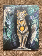 The Lioness 20” x 16” original, acrylics on canvas