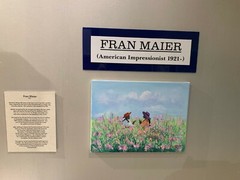 FRAN MAIER American Impressionist 1921-2022 „HAPPY MEADOW „Oil on Canvas