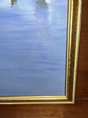 Original Oil Painting Apalachicola FL 24×30 Signed By Artist Apalach River Gulf