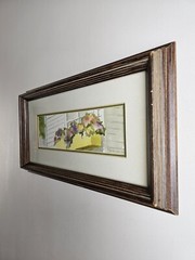 Vintage Original Signed Patricia Bardes Watercolor Painting 13.75×7.75 Framed