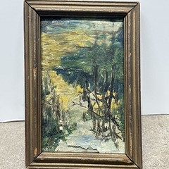 Miniature Landscape Oil Painting Tiny Vintage