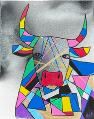 Original Signed Mixed Media Art Don’t Cross Me Painting 11×14 Home Decor