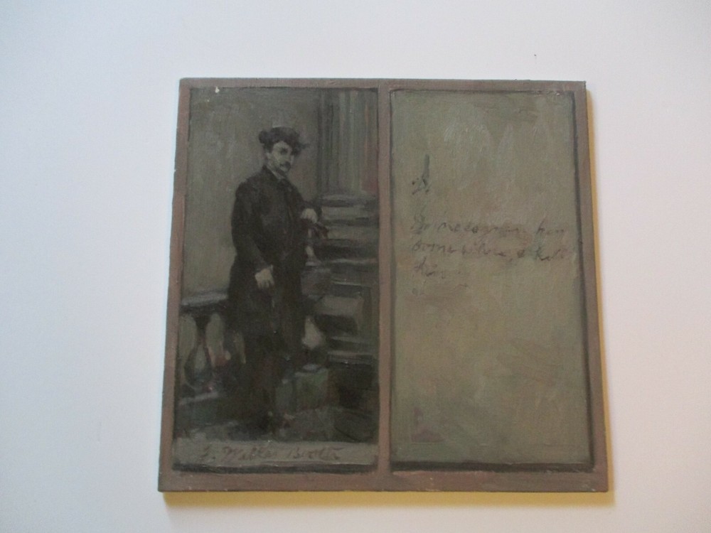 MYSTERY ARTIST VINTAGE IMPRESSIONIST AMERICAN PORTRAIT WPA STYLE FAMOUS PEOPLE