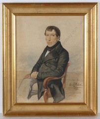 Alessandro Cittadini „Male Portrait“, Watercolor, 1848