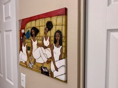 ORIGINAL 16×20 African American Folk Art Painting Four Sisters Canvas, 2020