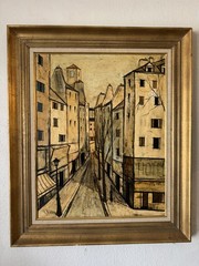 Antoine Villard (1920-2003) oil painting on canvas Cityscape