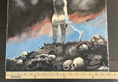 I Am a Survivor oil on canvas painting original Female Fantasy Art Surrealism