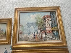 VTG Collection of 4 Caroline Burnett Canvas Original Oil Painting Framed Signed