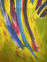 “Dragon’s Eye” Signed Abstract Art 11”x14” Acrylic Paint on Canvas