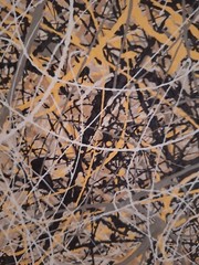 Original Abstract Action Painting jackson pollock style signed art decor paint